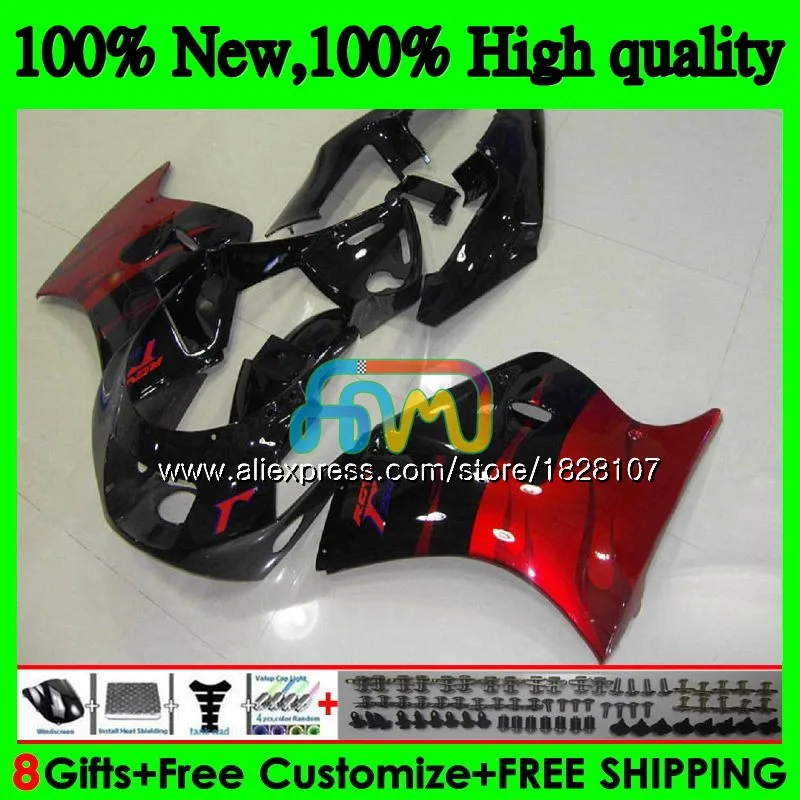 Корпус для SUZUKI RGV250 SAPC Красный Пламя VJ22 92 93 94 95 96 66BS. 21 RGV-250 VJ21 всю 22 RGV 250 1992 1993 1994 1995 1996 обтекатель