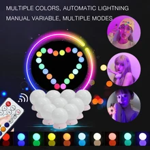 Makeup Light Hollywood Vanity Mirror Lights Bulb 10LED Light for Bathroom Dimmable Remote Control Colorful Bulb Home Decoration