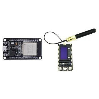 

2 Pcs Bluetooth Wifi ESP-32 Development Board Module Lora32 Lora 868Mhz ESP32 Lora Oled, 5.5X2.8X0.3CM & 0.96 Inch