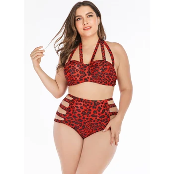 

2020 New Push Up Women Swimsuit High Waist Bikinis Plus Size Swimwear Vintage Bikini Set Bathing Suits Retro Floral Beach Wear