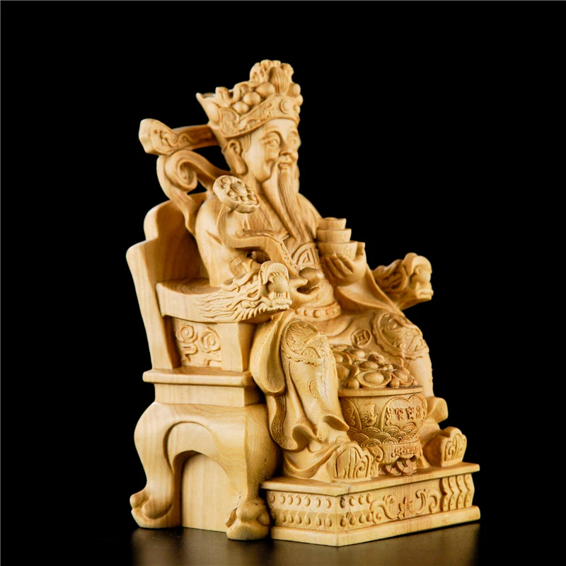 Details about   Decorated 100% Boxwood Highly Difficulty Carved God Of Wealth Statue Folding Box 