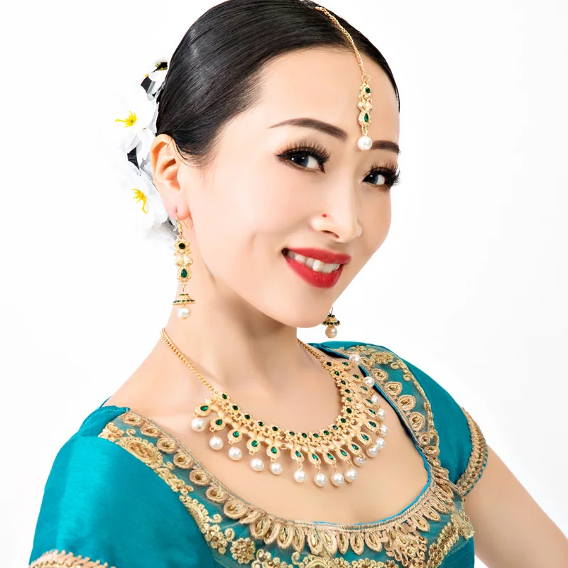 2020 New India Nepal Dance Accessory Woman Performance Party Gift Headwear Shoot Lady Headdress Drop Earrings | Тематическая одежда