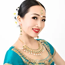 

2020 New India Nepal Dance Accessory Woman Dance Performance Party Gift Accessory Headwear Shoot Lady Headdress Drop Earrings