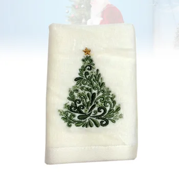 

1pc Face Towel Christmas Tree Creative Durable Cotton Face Towel Facial Cleaning Towel for Women