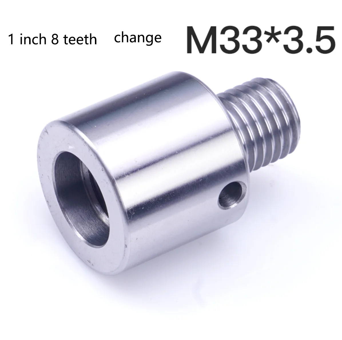 Woodworking lathe spindle conversion sleeve, M33*3.5, 1 inch 8 teeth, 1 