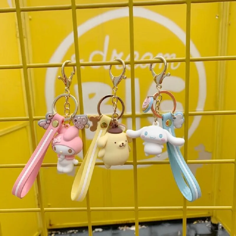 

Pudding Dog Keychain My Melody Big Eye Frog Key chain Pendant for Men's And Women's Wallets Creative Gifts For Children Key ring