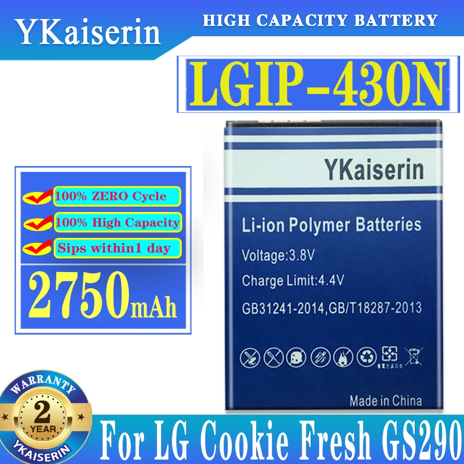 Аккумулятор LGIP-430N мА · ч 2750 для LG Cookie Fresh GS290 GW300 LX290 LX370 мобильный телефон LGIP MT375 GM360