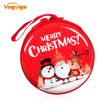 

Red Christmas Kids Coin Purse Mini Bag for SD Card Earphone Key Storage Wallet Headphone Bag Box Little Girl Purses Cute Purse