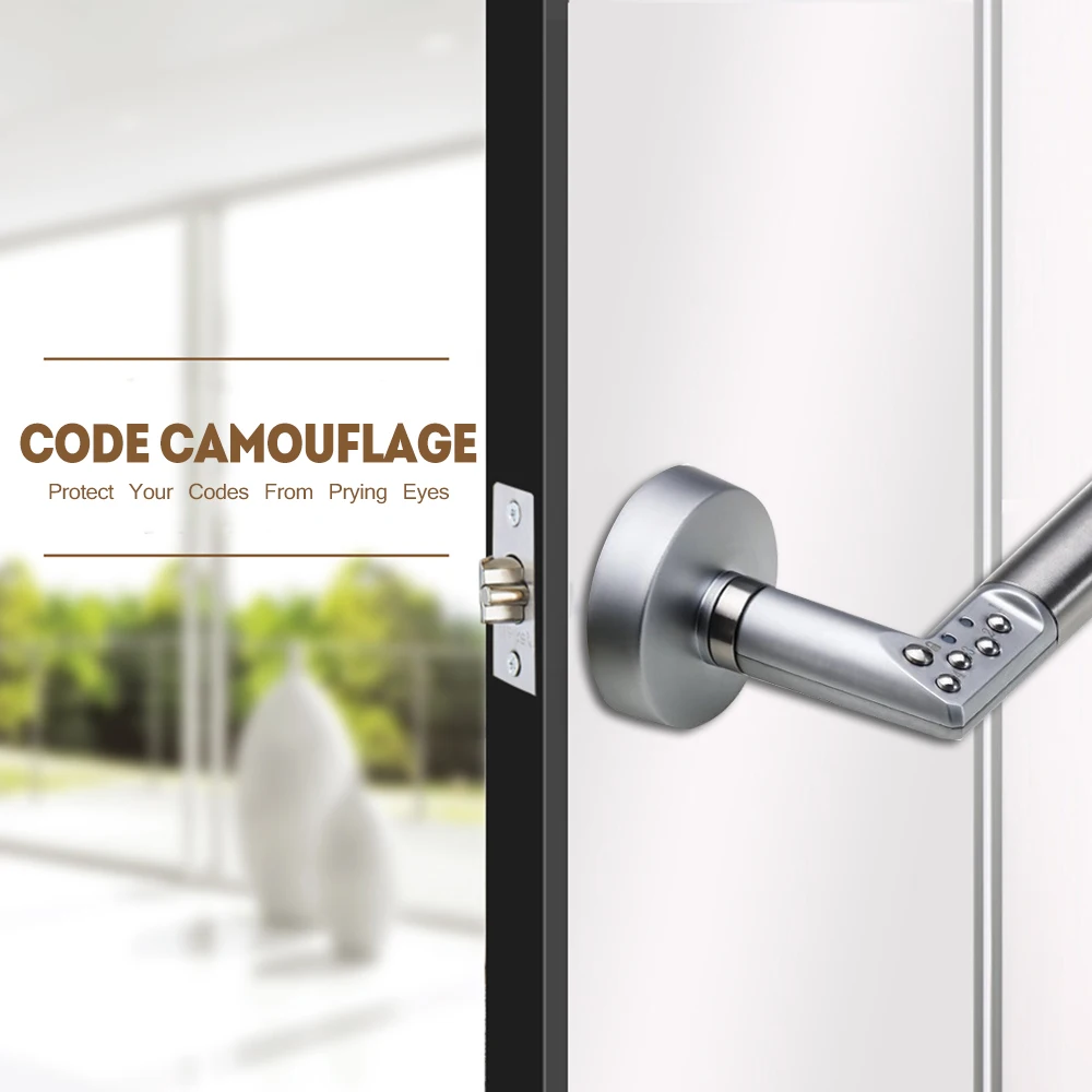 

Smart Keyless Door Lock Mechanical Electronic Door Lock Cylinder Unlock With Function f Keypad And TM Card Indentification.