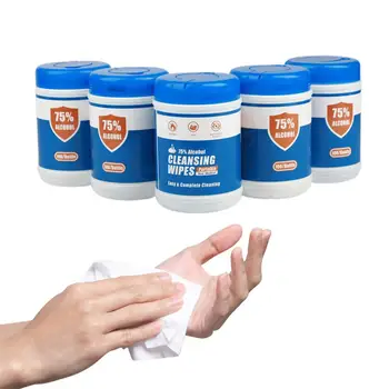 

75% Alcohol Wipes 60/100Pcs Disposable Hand Wipes Disinfection Wipes Alcohol Cotton Pieces Portable Hand Towel Swabs Pads