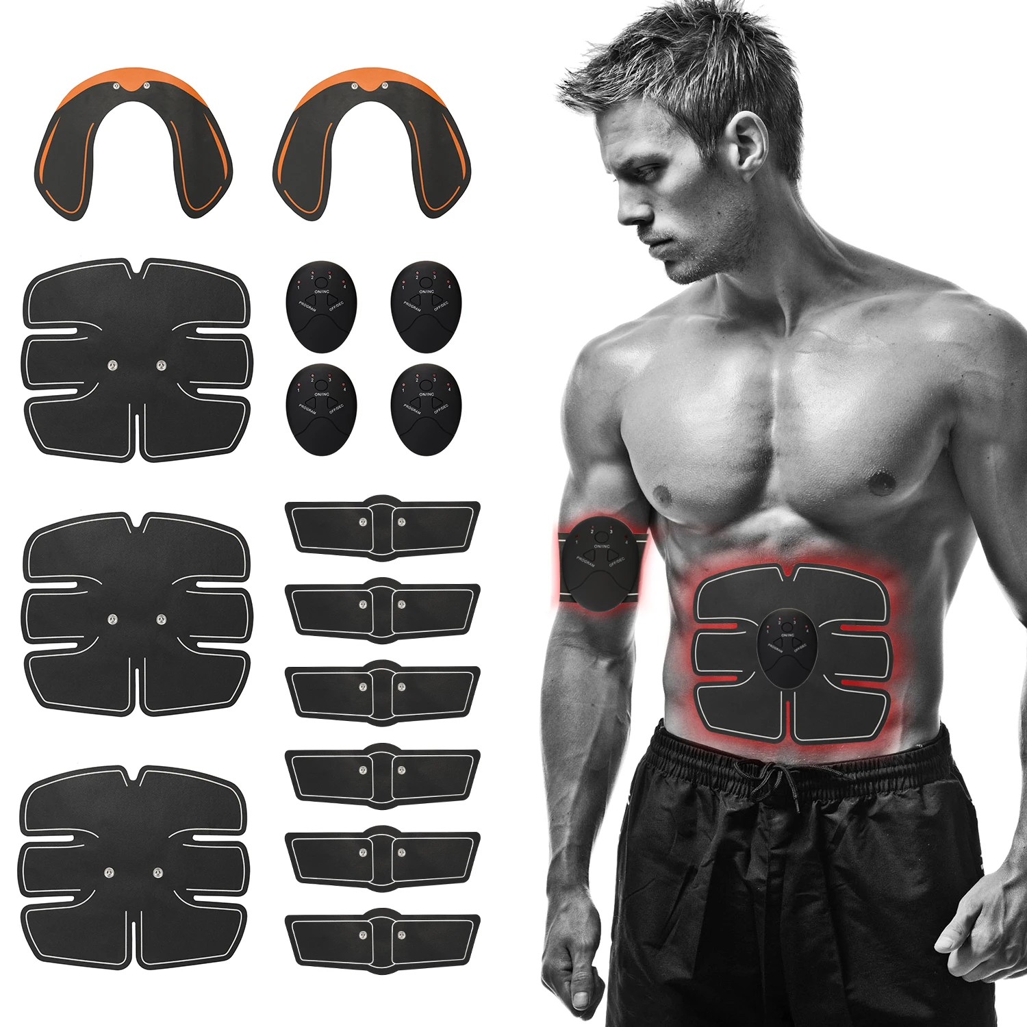 15pcs Set EMS Ultimate Muscle Stimulator Training Gear Hip Trainer Fitness Equipment Fit Full Body Adominlal Musle Stimulate | Спорт и