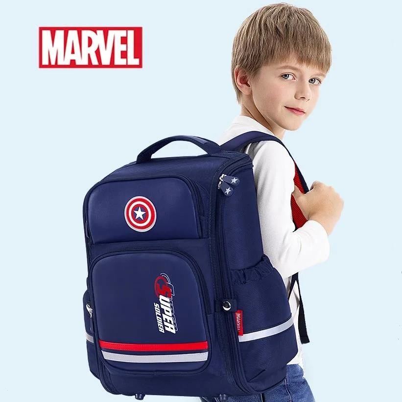 

2019 Genuine Marvel backpack Captain America Teenager Schoolbag Boy Rucksack Mochila primary junior school bag boy birthday gift