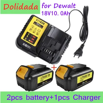 

18V10.0Ah MAX XR Battery power tool Replacement for DeWalt DCB184 DCB181 DCB182 DCB200 20V 5A 18Volt 18 v Battery+ 3A Charger