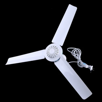 

220V 15.7 to 41 inch Silent Ceiling Fan Mute Electric Hanging Fan with Switch for Dining Living Room Home Bed Dormitory