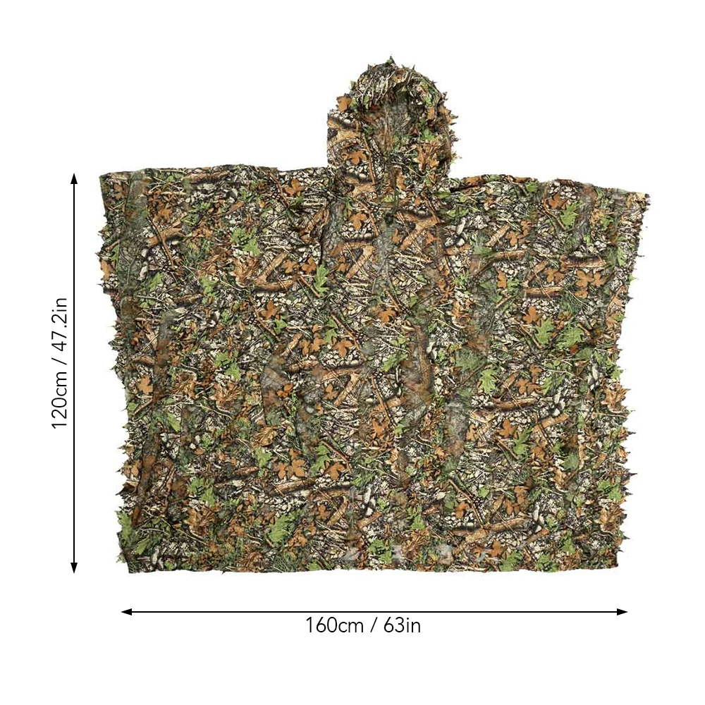 Открытый Многофункциональный бионический Ghillie костюм 3D Джунгли лесной охотничий игровой Камуфляжный плащ