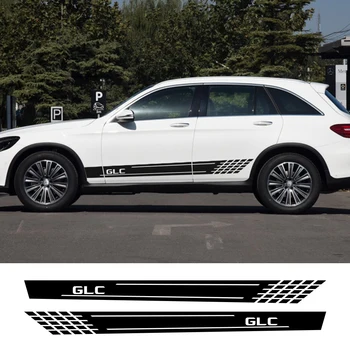 

2pcs For Mercedes Benz GLE Coupe C292 W166 W167 GLA GLC Car Vinyl Film Sticker Auto Side Stripe Decal DIY Tuning Car Accessories