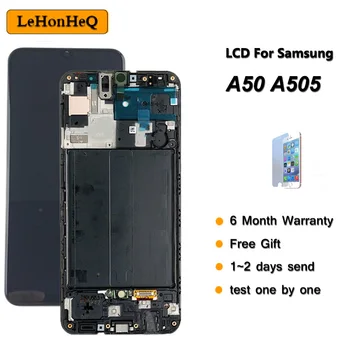 

6.4" A50 LCD with Frame For samsung galaxy A50 A505 A505F A505F/DS LCD Display touch screen digitizer assembly