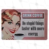 Hot Coffee Drink Coffee Bar Metal Plate Poster Pub Cafe Wall Decor Retro Sticker Vintage Tin Sign Tintin Sign Art Metal Painting ► Photo 2/6