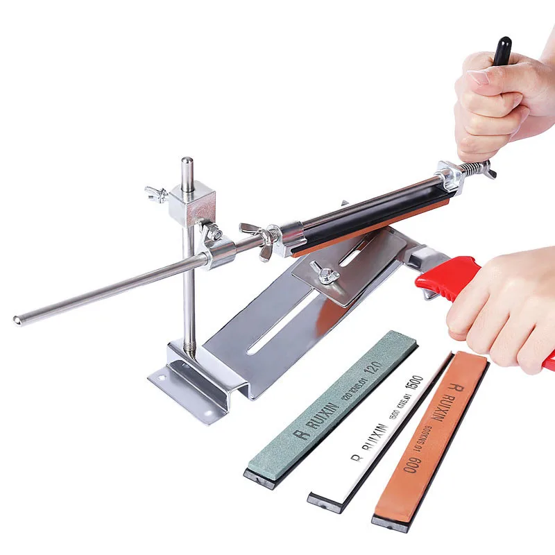 

Точилка для ножей RUIXIN Fxed, профессиональная система заточки из нержавеющей стали, кухонный камень для заточки, Алмазный брусок для полировки