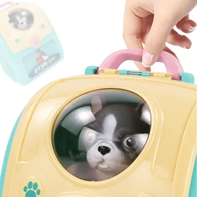 Animals Cartoon Dog cat Toys Pet Toy Realistic Pet Vet Play Set Pretend Play Toy Veterinarian Kit cat Dog Care Play Set 6
