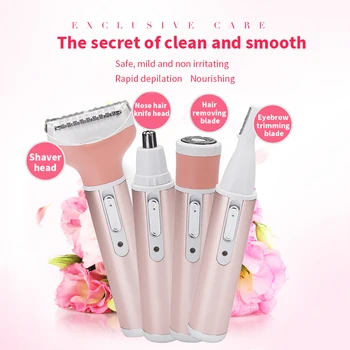 

4 in 1 Epilator Female Eyebrow Trimmer Epilator Shaver For Hair Removal Epilator Face depilador Female Bikini Depilatory