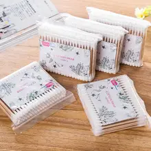 500 шт./компл. двойные деревянные палочки инструменты для ухода за здоровьем нос для медицинских Natrual женщин Чистка ушей Макияж ватные палочки ватные тампоны