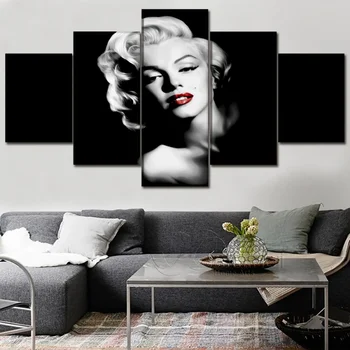 

Sexy Movie Star Marilyn Monroe Decorative Wall Painting Modern Art Character Canvas Print Home Modular Painting Poster