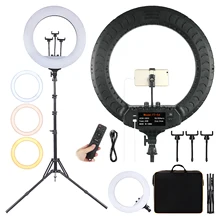  fosoto 21 Inch Photographic lighting 2700-6500K LED Ring Lamp With tripod Remote RingLight For Camera Phone Youtube Makeup 