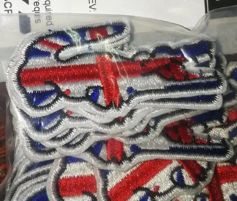 Crocodile Flag Утюг на Patches for Clothing заплата вышивки изготовленным на заказ логосом - Цвет: Никелевый