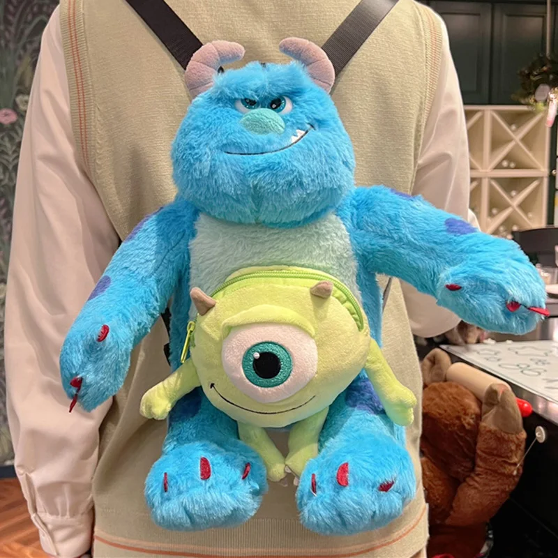 Disney Sully with Monsters Inc Mike Cosplay Double Strap Plush Backpack  Anime Cartoon Sulley James P. Sullivan Bookbag - AliExpress