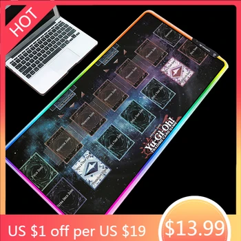 

Yuzuoan RGB game king anime mouse pad LED edge light table mat