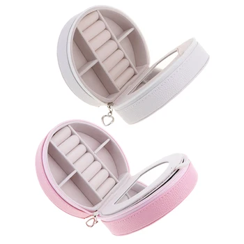 

Travel Jewelry Box Organizer Leather Jewellery Ornaments Pouch Storage Case