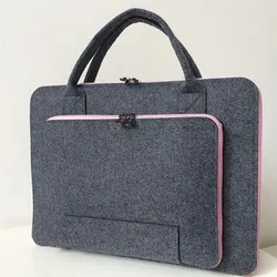 Sac en feutre pour hommes et femmes, sac pour ordinateur portable, avec Double fermeture éclair, sacoche pour ordinateur portable, multicolore 