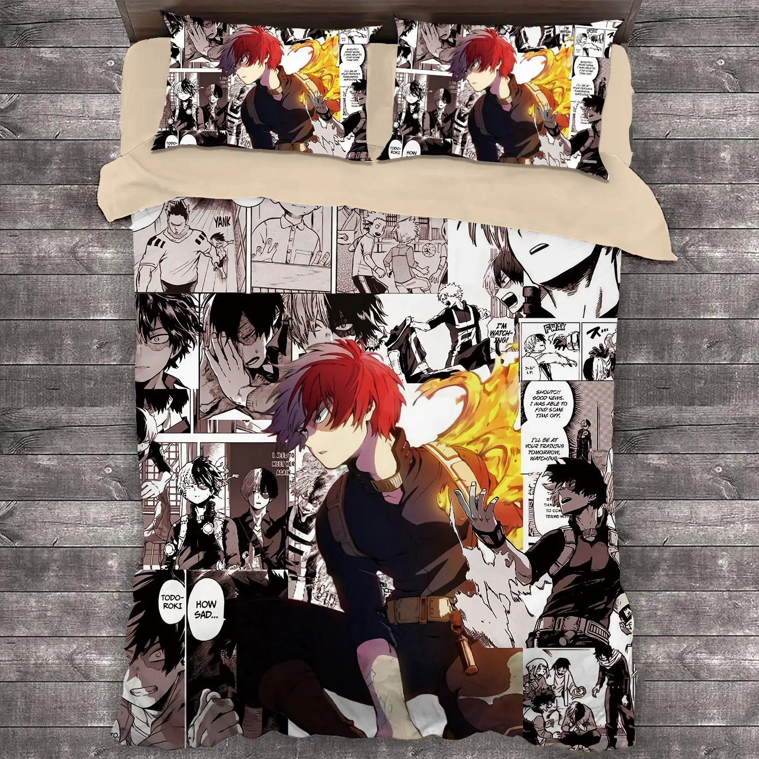 Popular Anime My Hero Academia 3D Bedding Set Duvet Covers Pillowcases Comforter Bedclothes Bed Linen bedding sets  03 