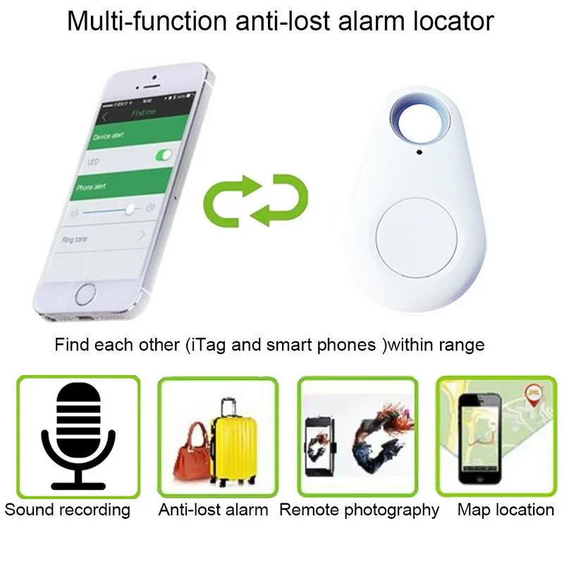 2 шт Мини Смарт Bluetooth GPS трекер локатор сигнализации локатор для кошелька брелок для ключей Pet устройство для слежения за ребенком Carphon телефон анти потеря напоминания