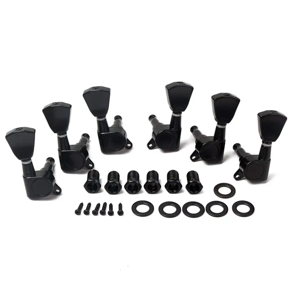 Acoustic Guitar Tuner 3 Left 3 Right Guitar Strings Tuning Pegs Machine Heads- PREMIUM QUALITY-(Black