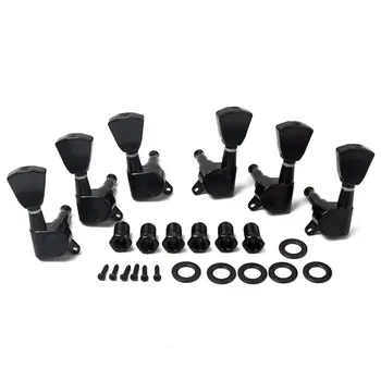 

Acoustic Guitar Tuner 3 Left 3 Right Guitar Strings Tuning Pegs Machine Heads - PREMIUM QUALITY - (Black)