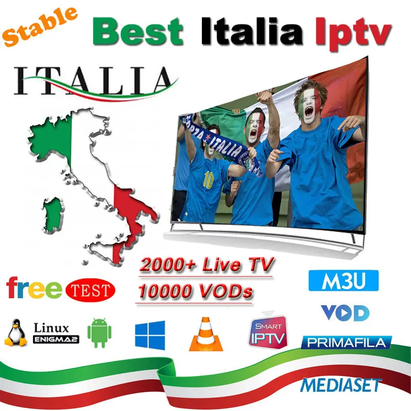 

iptv italia for tv box smart tv enigma2 support iptv italy Germany Switzerland abonnement iptv france 2000+Live tv iptv italia