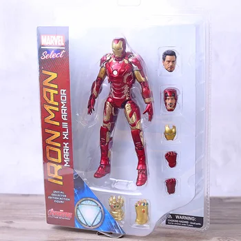 

Marvel Select Iron Man Mark XLIII MK43 Armor Collection Action Figure Model Super Hero Toy