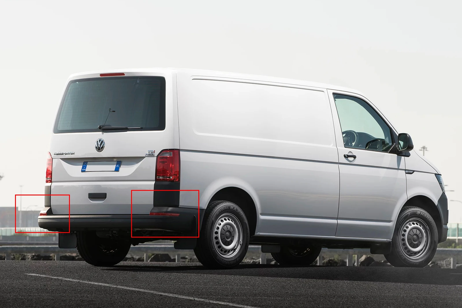 Подходит для VW T6 Transporter-up красный объектив заднего бампера отражатель без светильник L+ R Пара