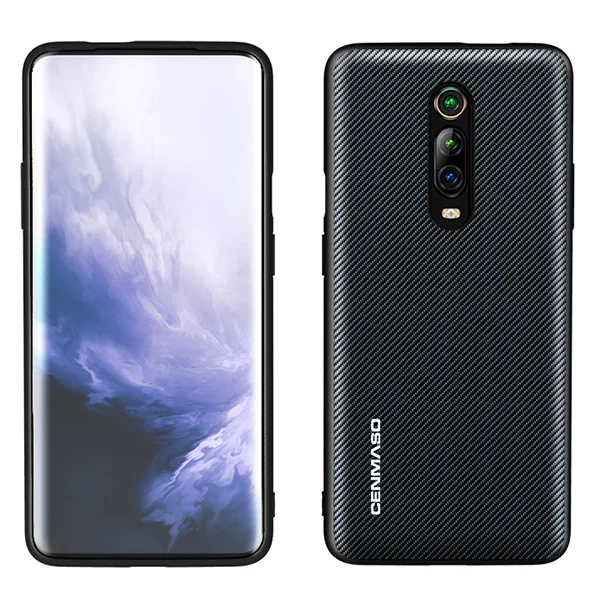 Для Xiao mi Red mi K20 чехол для Red mi K20 Pro Чехол Текстура углерода кожа задняя крышка для Xiaomi mi 9T mi 9T полный противоударный чехол - Цвет: black
