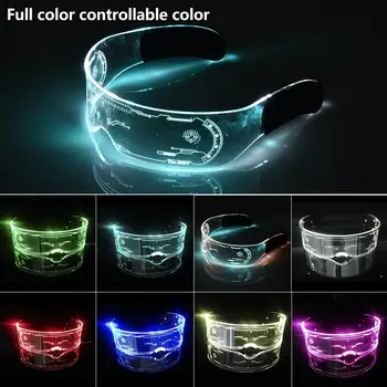 

Colorful EL Luminous Glasses Led Light Up Visor Eyeglasses for Bar KTV Christmas Birthday Party New Year Decorations