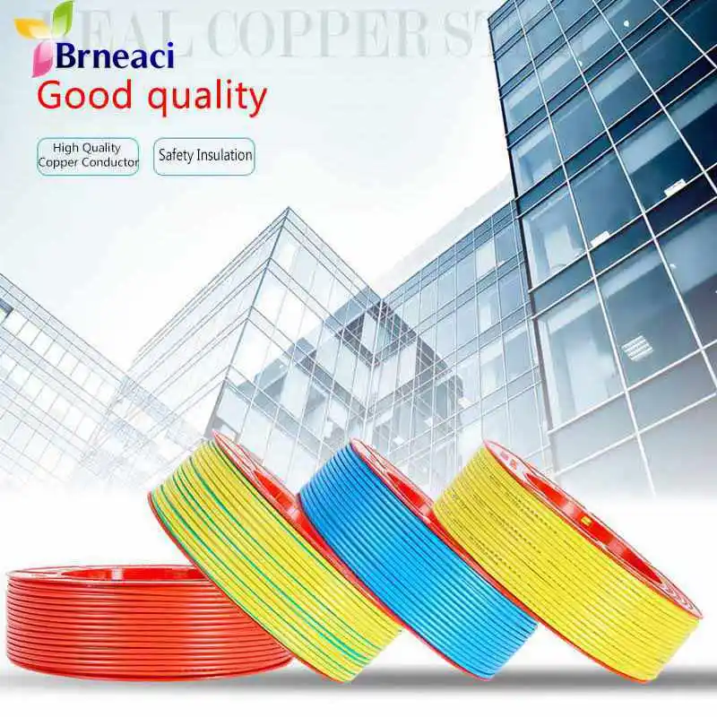 Special  100 Metres BVR 1.5 2.5 Square Single Strand Core Hard Wire PVC Copper Core Home Improvement Cable I