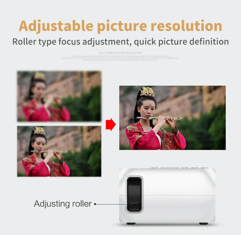 Salange YG300 Pro LED Mini Projector Supports 1080P HDMI USB Audio Portable Home Media Video Player for Kids