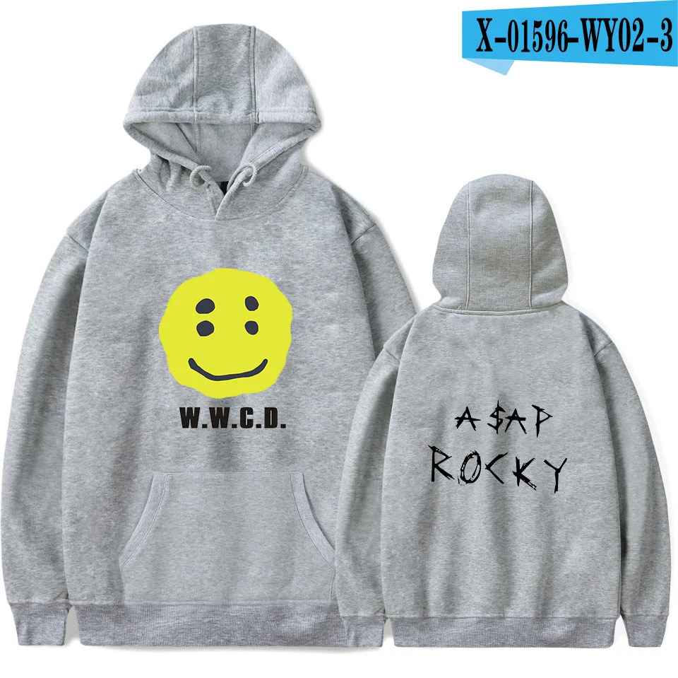 Новинка ASAP ROCKY мужские толстовки Осенние Хип Хоп повседневные толстовки мужские модные пуловеры уличная одежда большого размера оптом на заказ - Цвет: gray