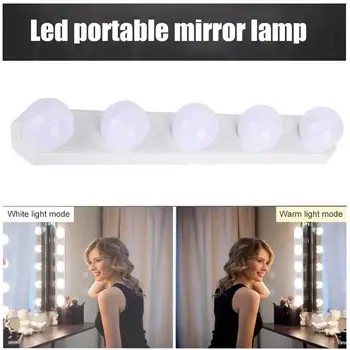 

Makeup Mirror Light String USB Rechargeable 5V Dressing Table Bathroom Lamp Tape Led Vanity Mirror Make Up Light Strip 3 Color