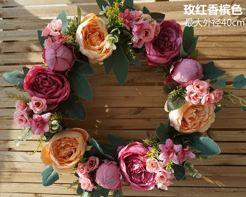 thumbnail image 1 of Guirnaldas decorativas de flores de simulación, adornos colgantes para puertas, guirnaldas de flores para bodas y Navidad, enredaderas de dintel, 1 of 5