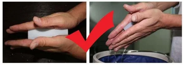 海绵使用方法2