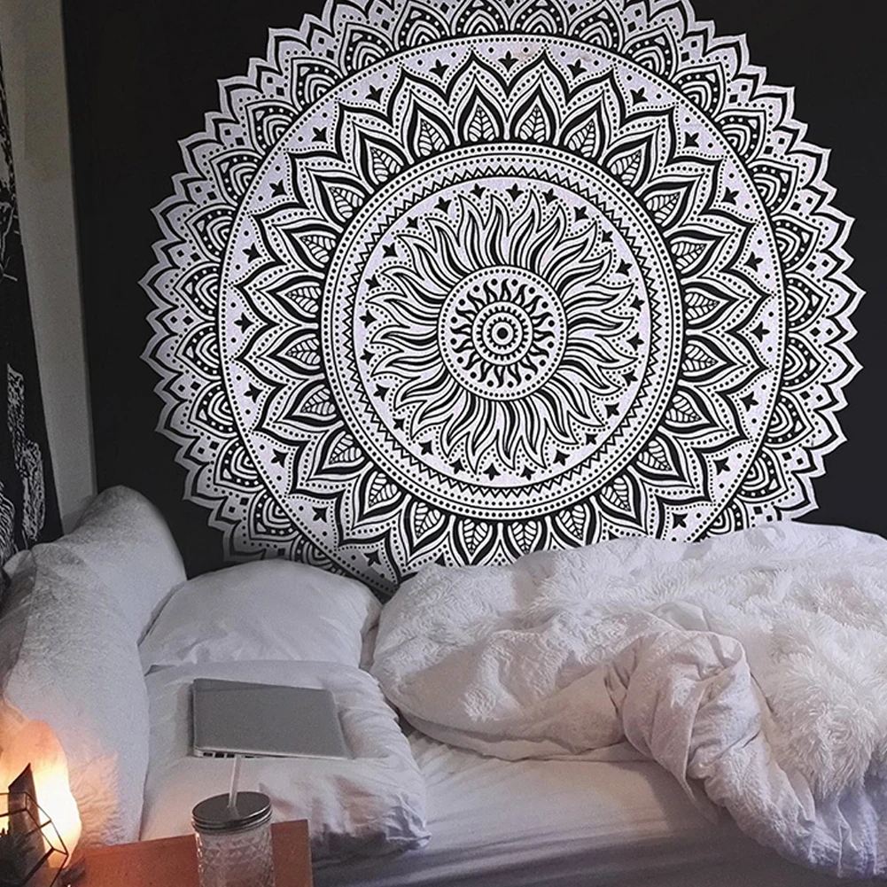 Mandala Wall Hanging Tapestry Psychedelic Home Room Bedside Art Decor Tapestries 
