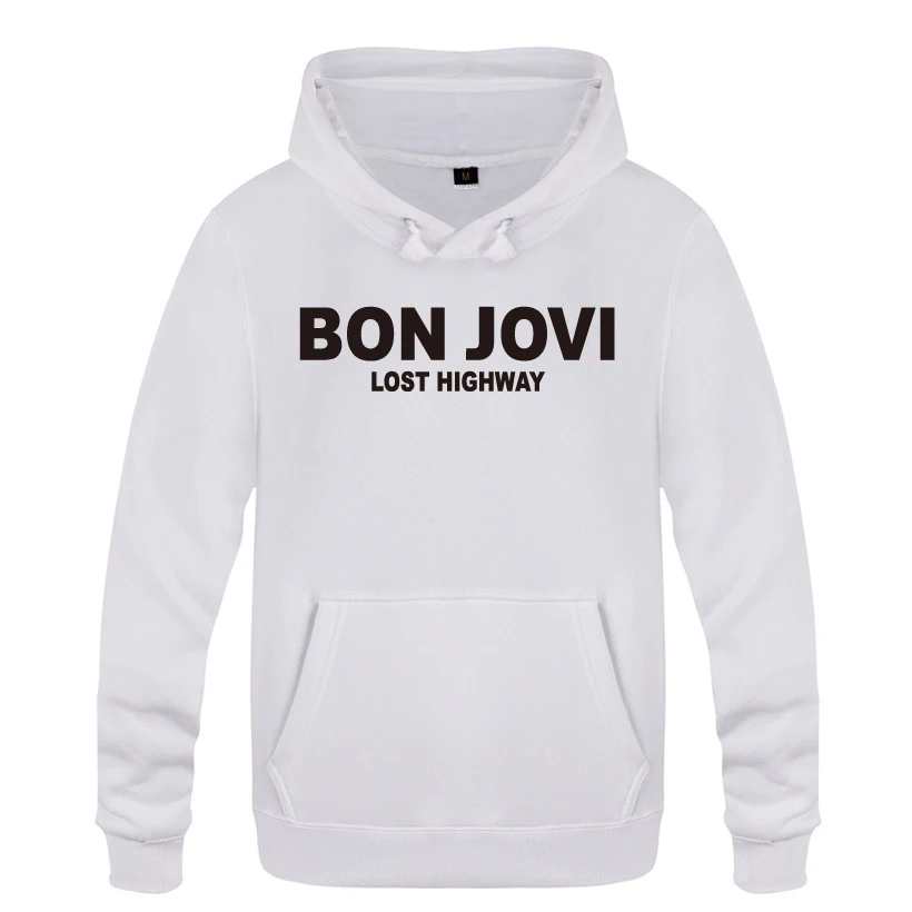 BAY HET Lost High Way Bon Jovi рок толстовки для любителей музыки мужские с капюшоном флисовый пуловер толстовки - Цвет: BAY HET